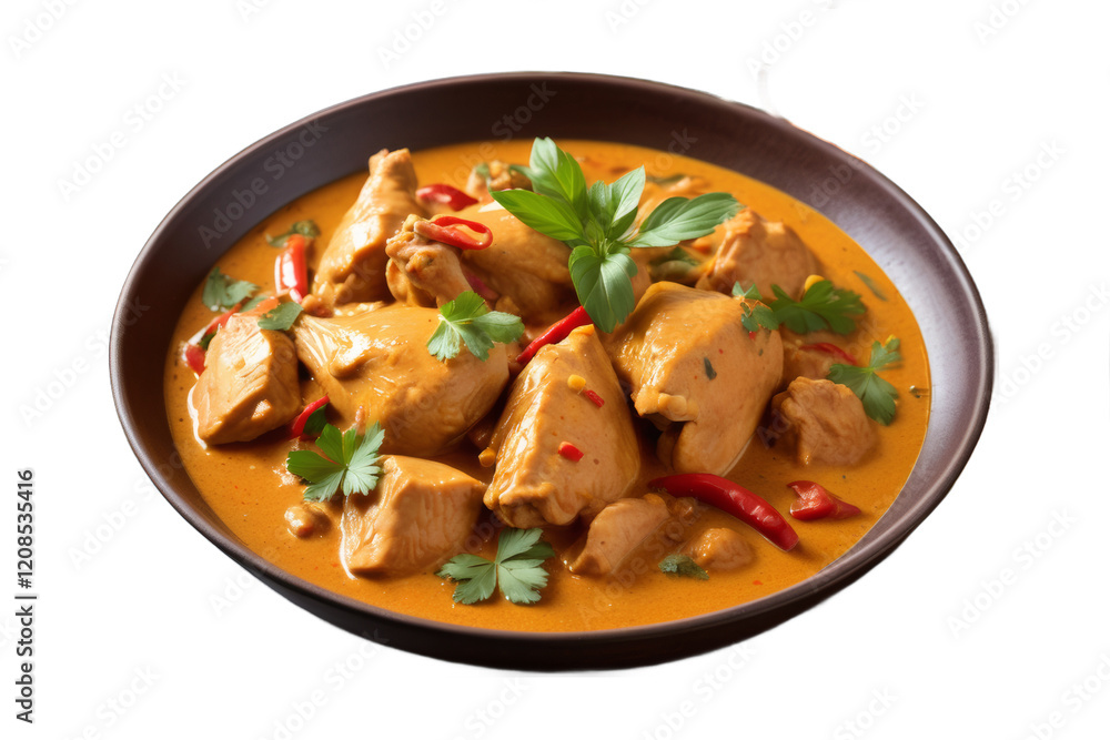 Thai Panang Chicken Curry, transparent background Thai Panang Chicken Curry, transparent background