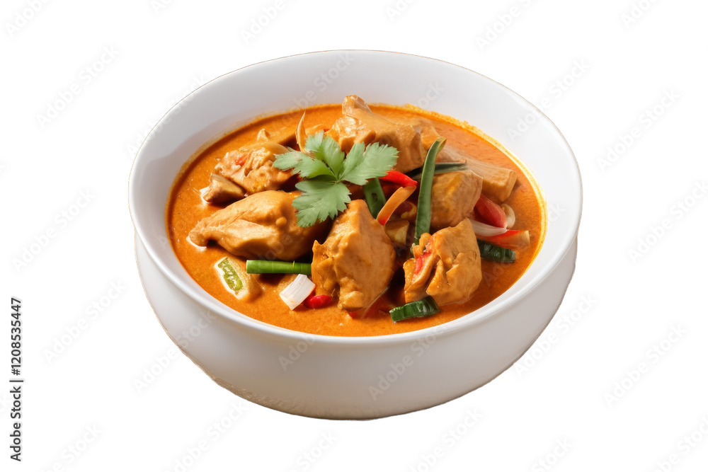 Thai Panang Chicken Curry, transparent background Thai Panang Chicken Curry, transparent background