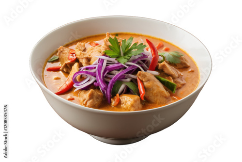Thai Panang Chicken Curry, transparent background