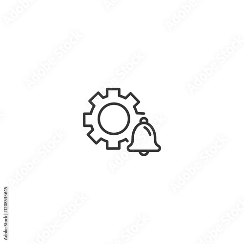 Gear and notification bell icon for app settings and alerts