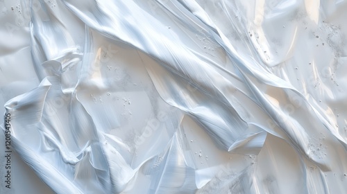 Smooth white fabric with flowing texture and subtle shadows