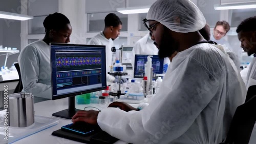 Wallpaper Mural business people working at computers in office Torontodigital.ca