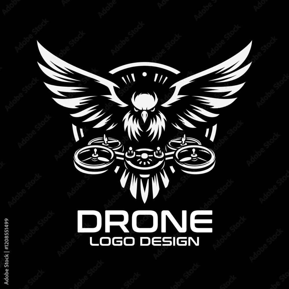 Drone Vector Logo Design Drone Vector Logo Design