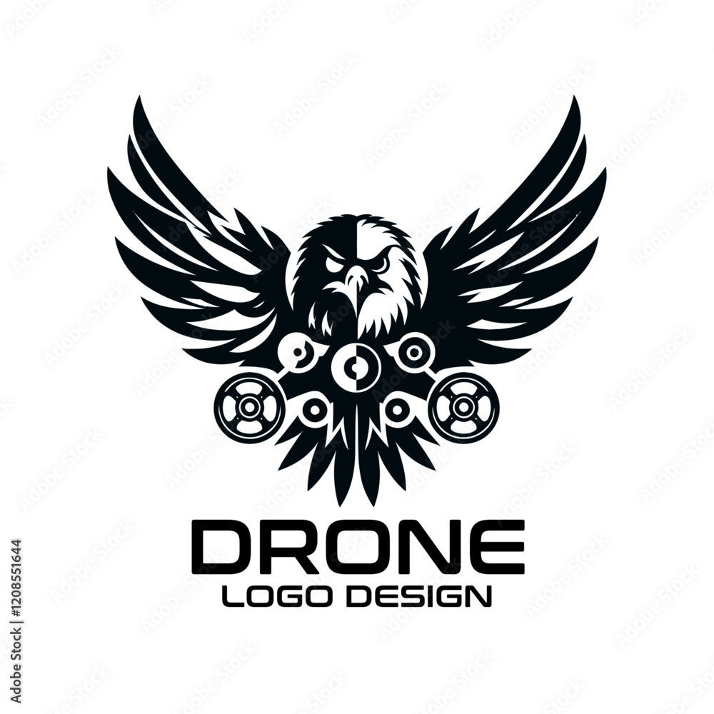 Fototapeta premium Drone Vector Logo Design