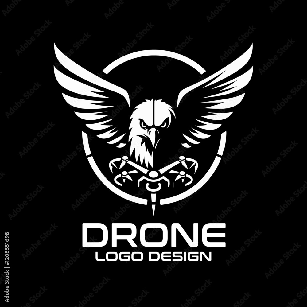 Obraz premium Drone Vector Logo Design