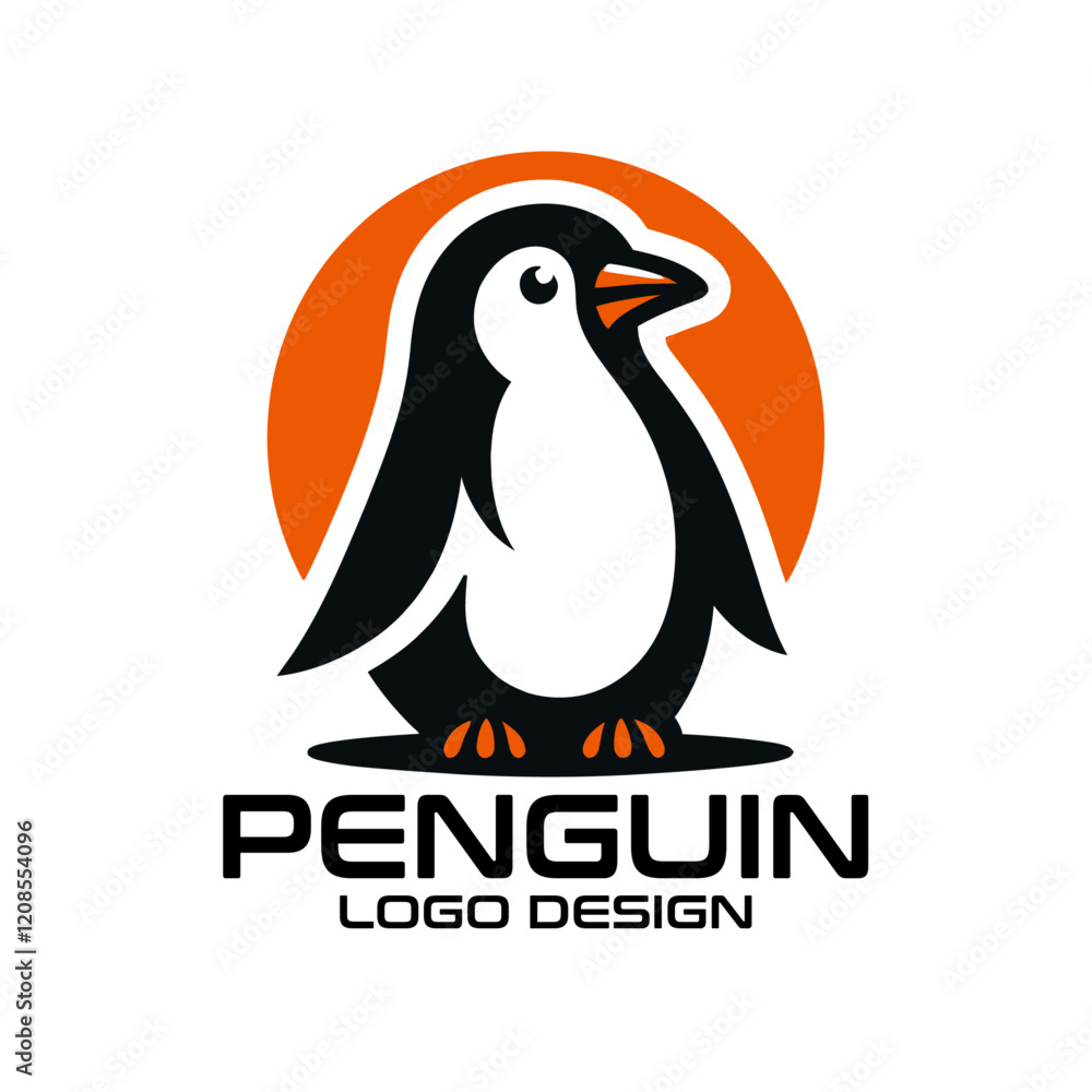 Obraz premium Penguin Vector Logo Design