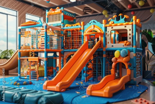 Wallpaper Mural Children Playing in an Indoor Playroom Torontodigital.ca