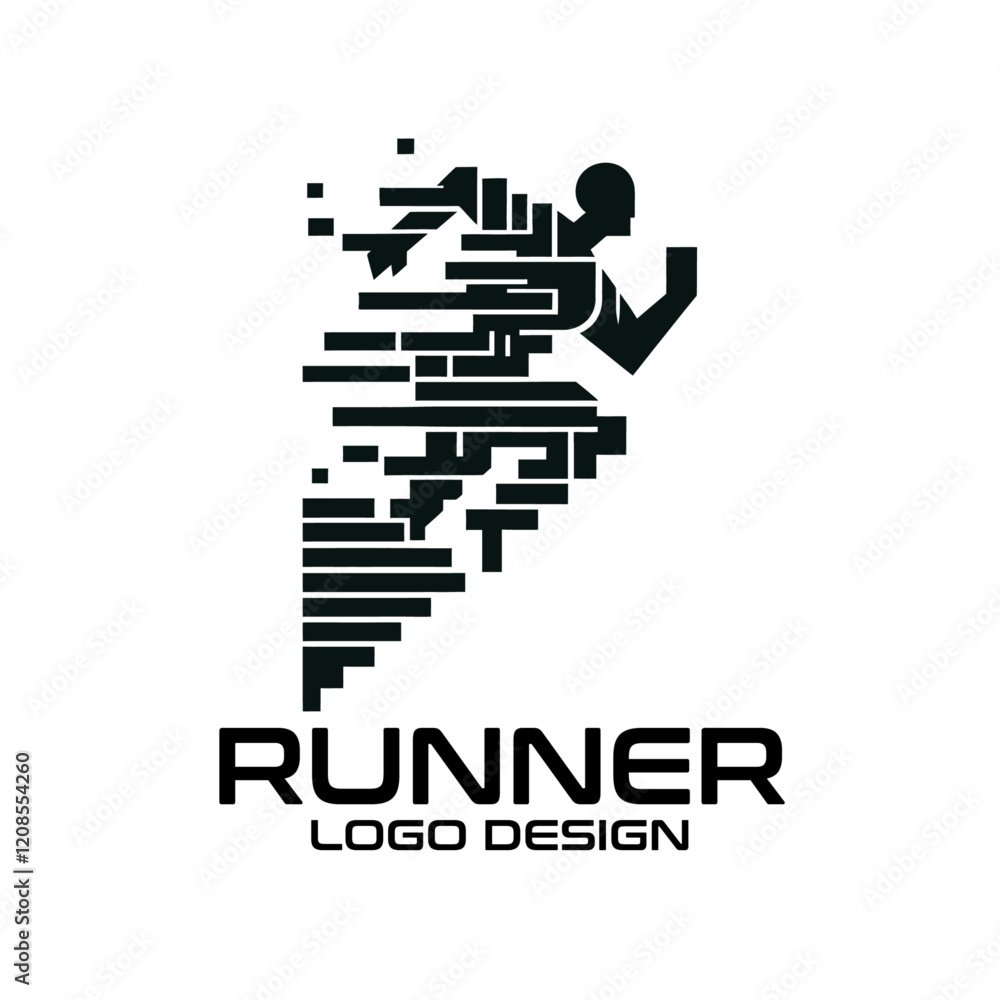 Runner Vector Logo Design Runner Vector Logo Design