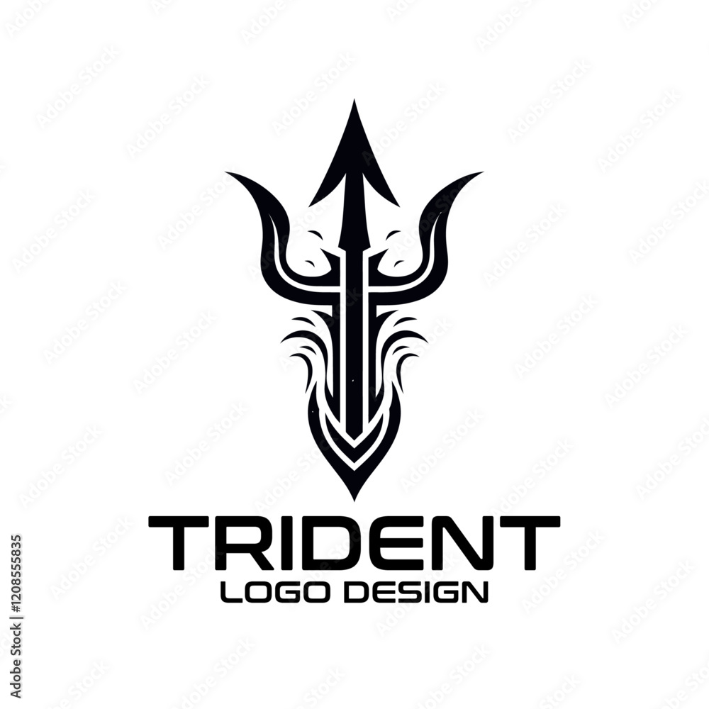 Obraz premium Trident Vector Logo Design