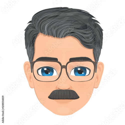 middle and older age charismatic male profile