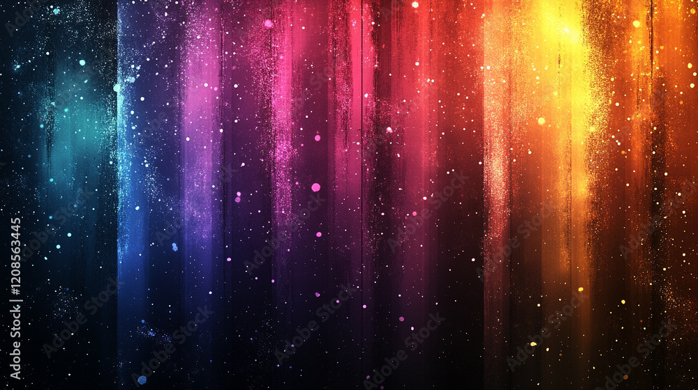 A grainy gradient banner design featuring purple, red, blue, orange, yellow, and pink colors on a black background symbolizing chaos, energy, and emotional intensity in an abstract artistic style
A grainy gradient banner design featuring purple, red, blue, orange, yellow, and pink colors on a black background symbolizing chaos, energy, and emotional intensity in an abstract artistic style