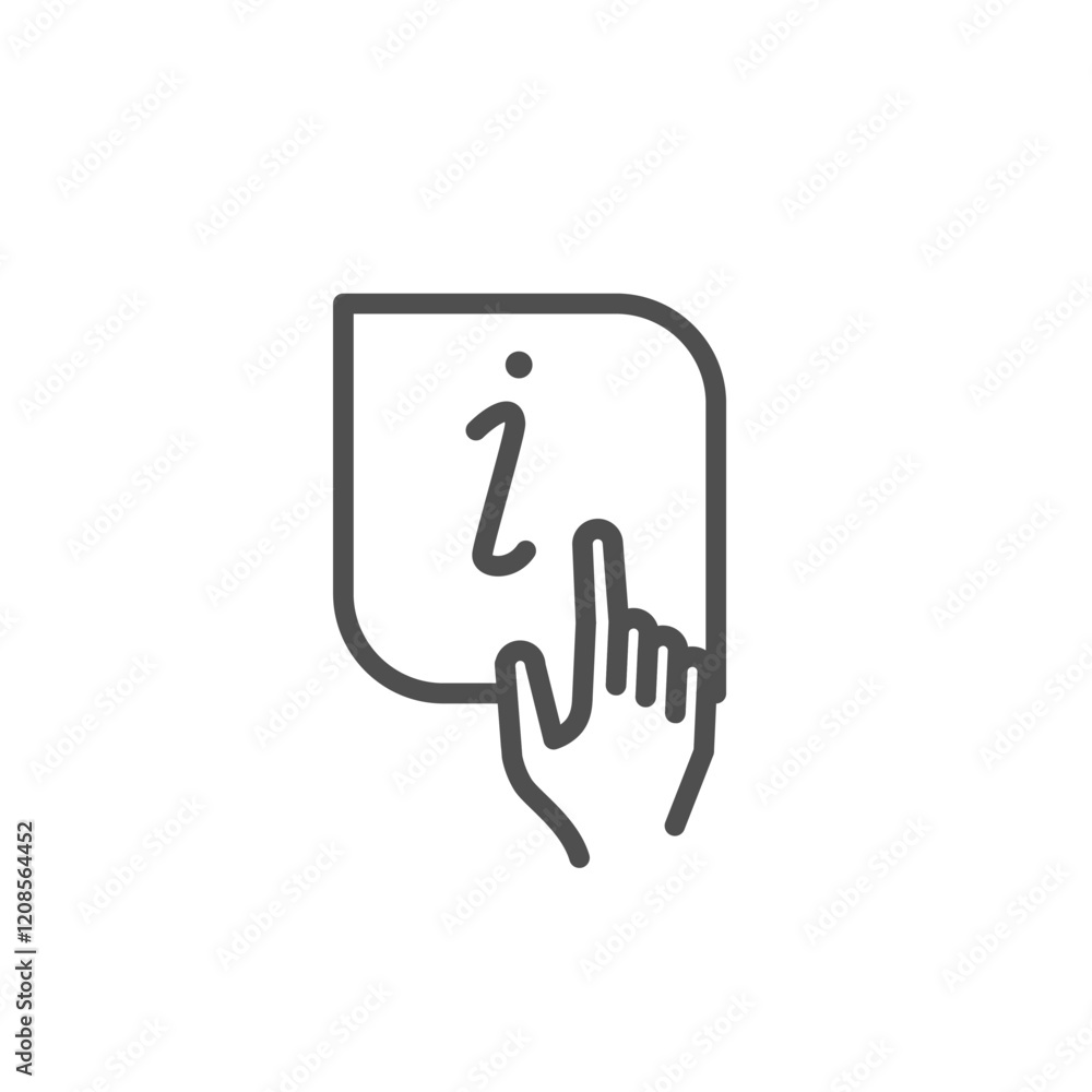 giving instruction or information outline icon vector design good for web or mobile app giving instruction or information outline icon vector design good for web or mobile app