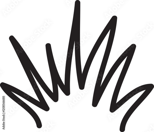 Handdrawn Grass Line Drawing