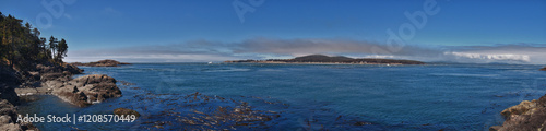 Shark Reef Sanctuary coastal ocean views Lopez Island, San Juan Islands summer 2024,  Washington, United States.