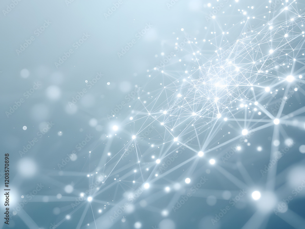 Digital network with glowing nodes and connections. Digital network with glowing nodes and connections.