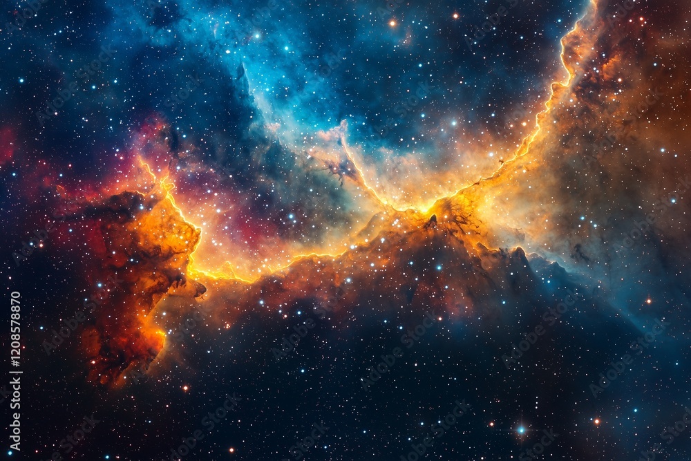 A stunning view a supernova explosion lighting up a nearby star system in space. A stunning view a supernova explosion lighting up a nearby star system in space.