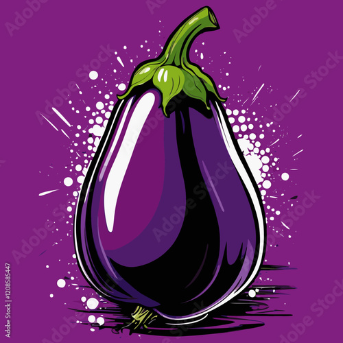 Eggplant vector art for design needs 