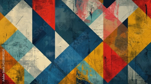 Famous company geometric background concept vector graphic design