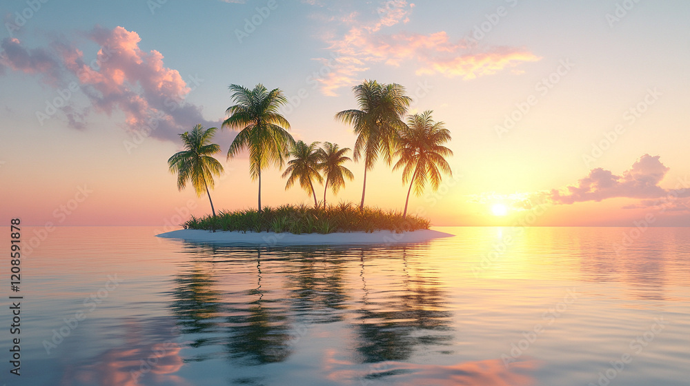 A serene tropical island in the middle of a lake at sunset with minimalistic modern style, blurred background, and empty space on the side for a blank caption, symbolizing calm and tranquility
A serene tropical island in the middle of a lake at sunset with minimalistic modern style, blurred background, and empty space on the side for a blank caption, symbolizing calm and tranquility