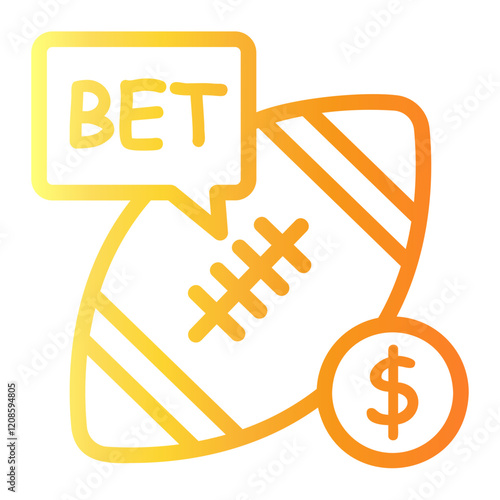 betting Line Gradient Icon