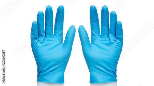 Sterile Blue Nitrile Gloves for Medical and Hygiene Use photo