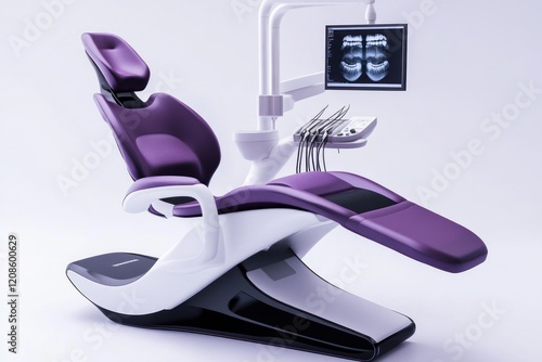 Modern Dental Chair with X-Ray Monitor: Advanced Dentistry photo