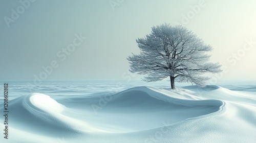 A winter landscape featuring a snow-covered bridge over a small stream, with icicles hanging from the railings. 373