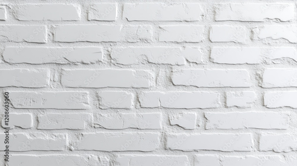 Fototapeta premium Textured white brick wall with subtle depth and patterns