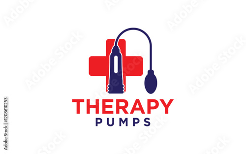 vacuum erection device, a medical tool used to treat erectile dysfunction logo design