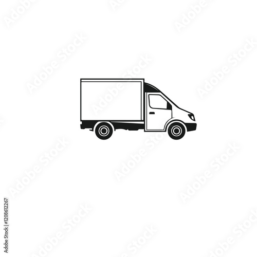 BasicDelivery Truck Vector Illustration eps