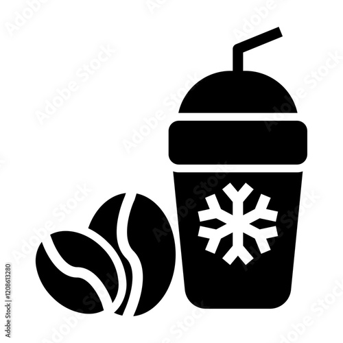 ice coffee Solid icon