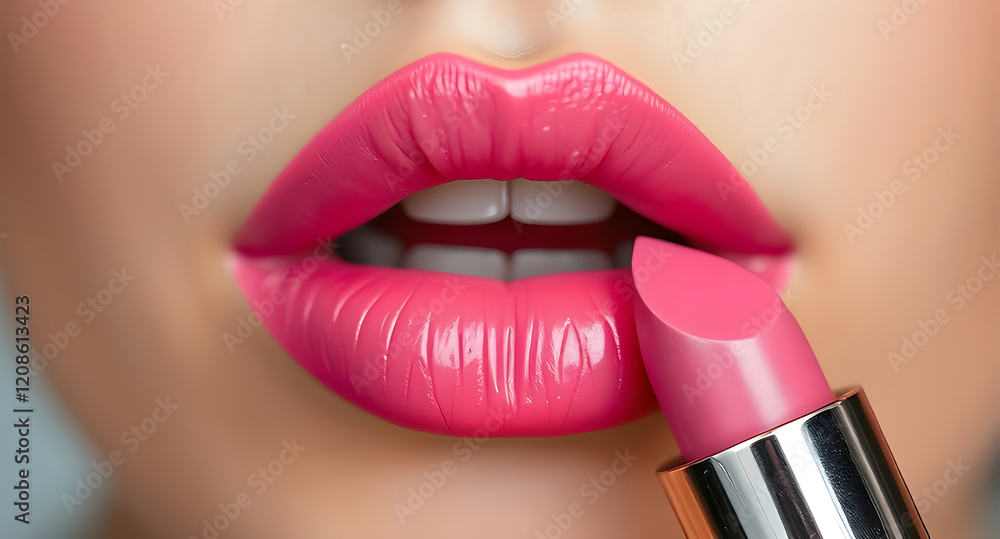Obraz premium close up of a lips with lipstick