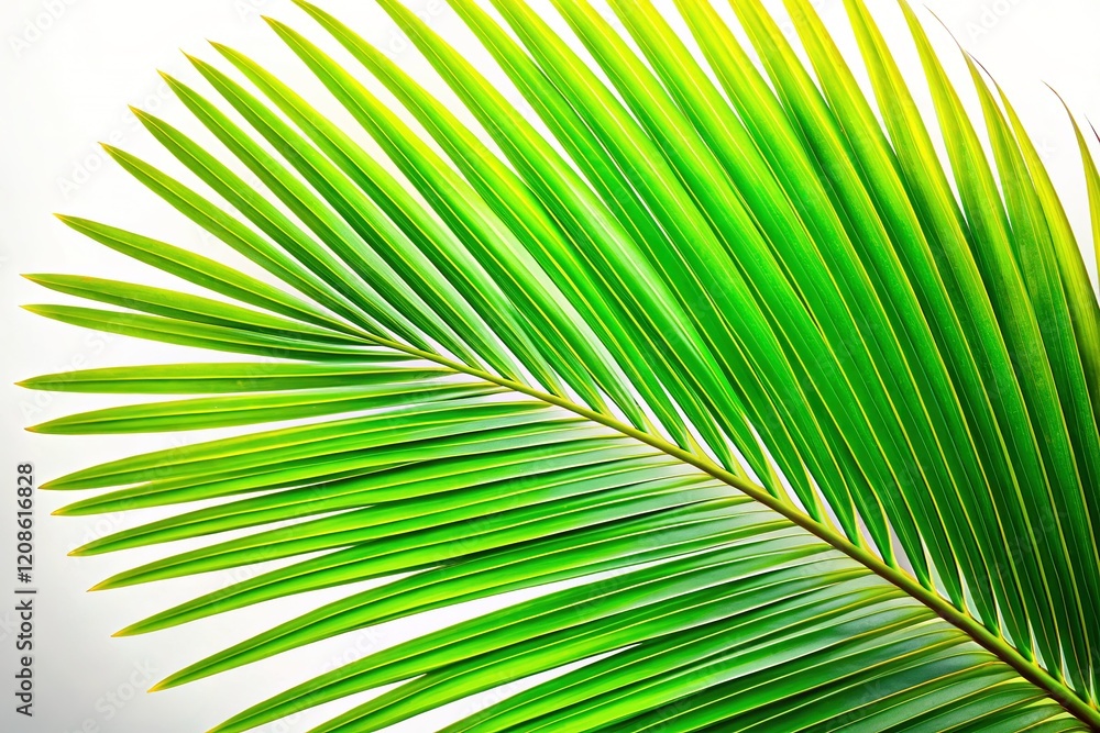 Stunning Palm Leaf on White Background - AI Art Stunning Palm Leaf on White Background - AI Art