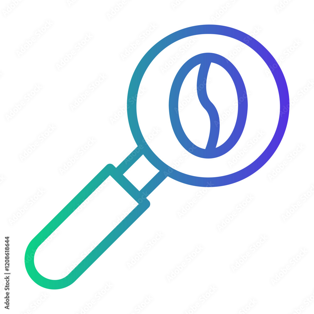 search coffee beans Line Gradient Icon search coffee beans Line Gradient Icon