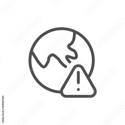 climate change aware outline icon vector design good for web or mobile app