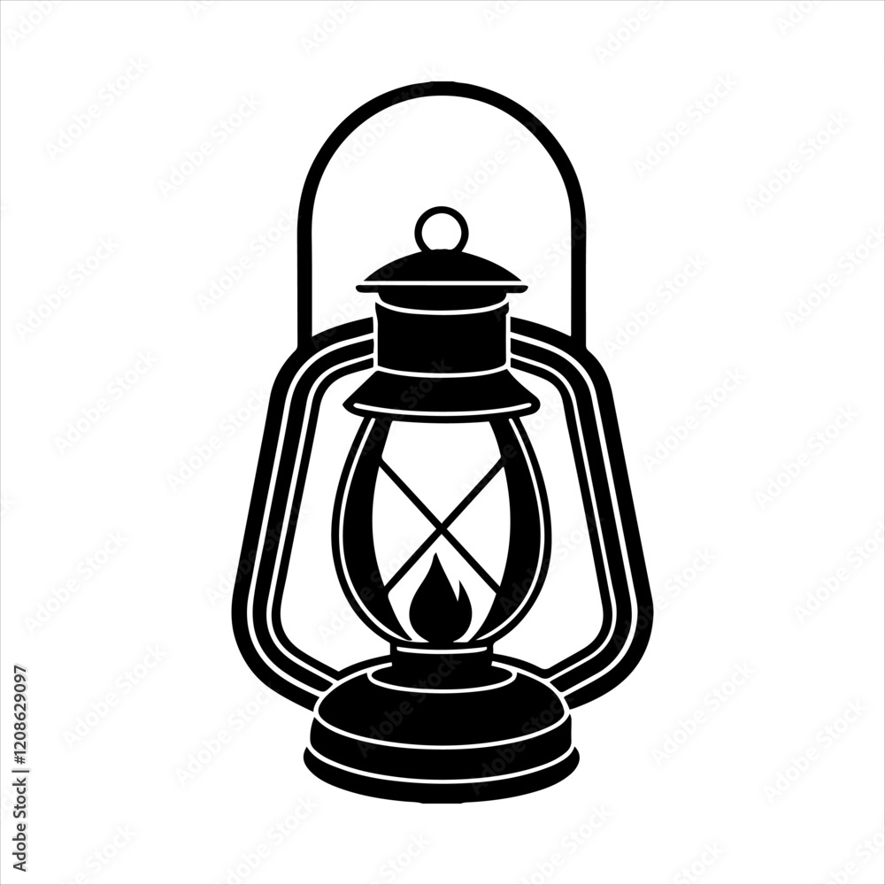 Lamp of vector silhouette design, isolated background Lamp of vector silhouette design, isolated background