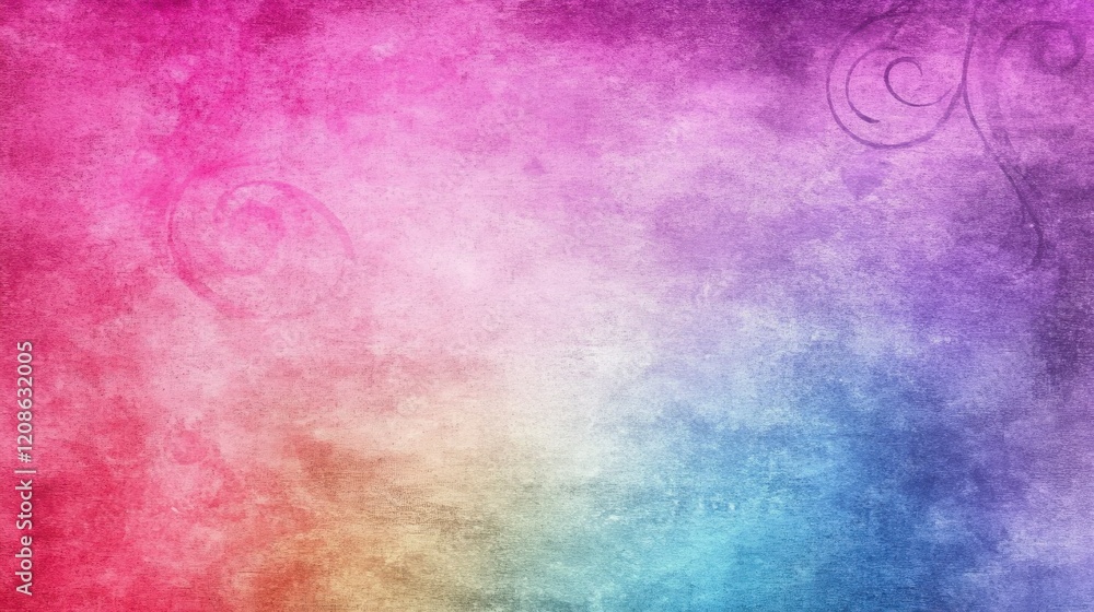 Abstract Pastel Rainbow Watercolor Texture Background with Swirls Grunge Design Abstract Pastel Rainbow Watercolor Texture Background with Swirls Grunge Design