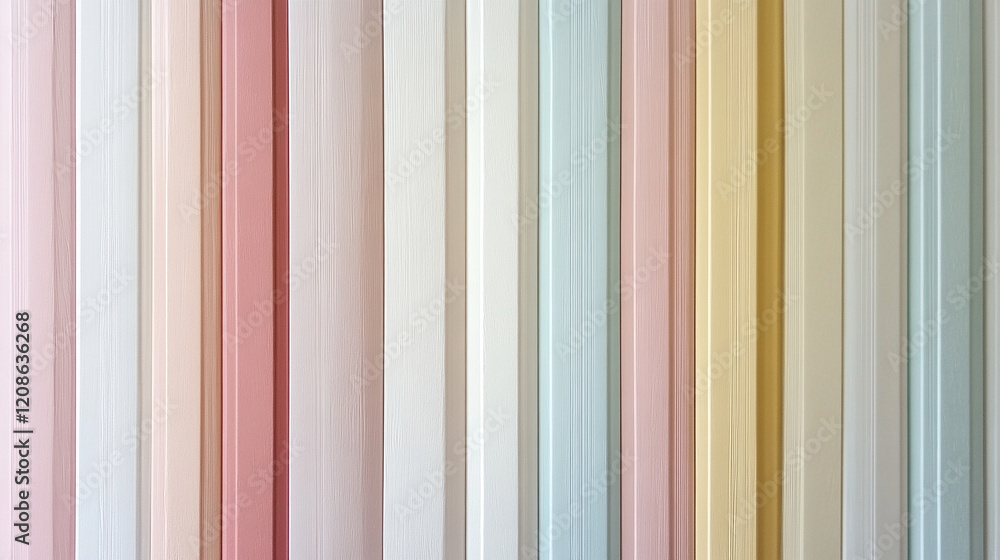 A simple white background with thin vertical stripes in soft muted colors creating a subtle elegance, bright tone, modern blurred effect, empty blank space on the side
A simple white background with thin vertical stripes in soft muted colors creating a subtle elegance, bright tone, modern blurred effect, empty blank space on the side