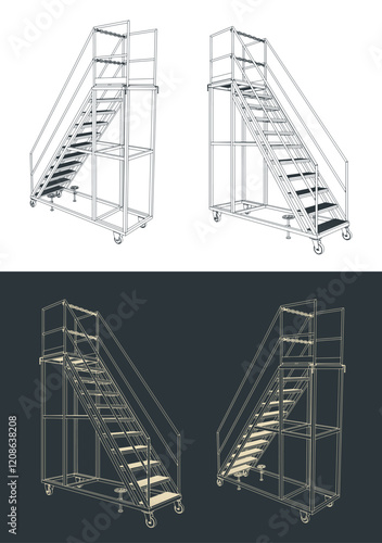 Mobile maintenance ladder