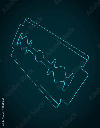 Razor blade illustration