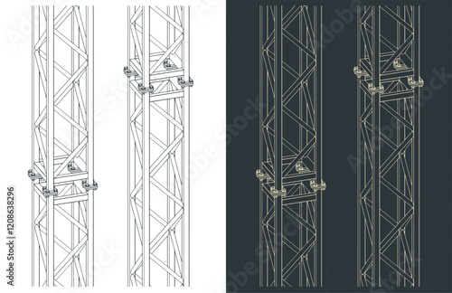 Removable modular metal truss blueprints