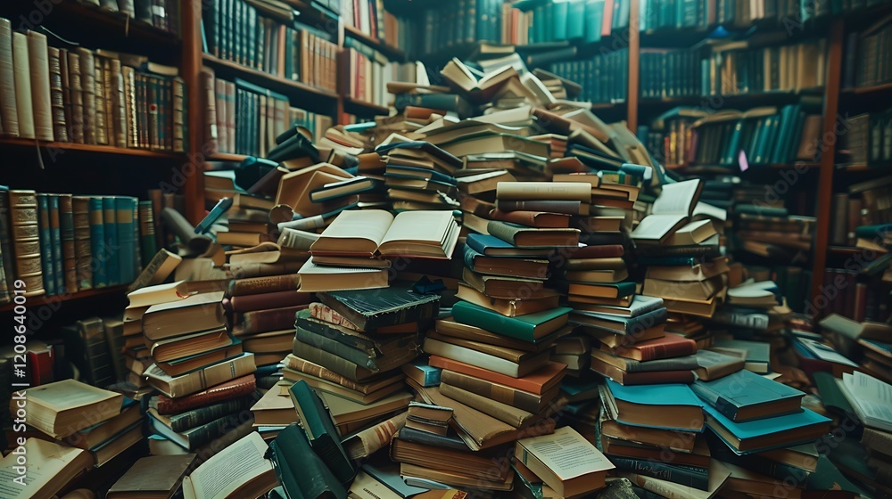 Obraz premium low angle photography of pile of books