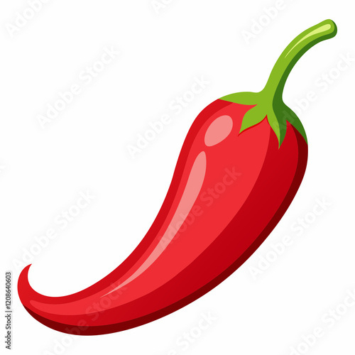 red chili pepper isolated on white