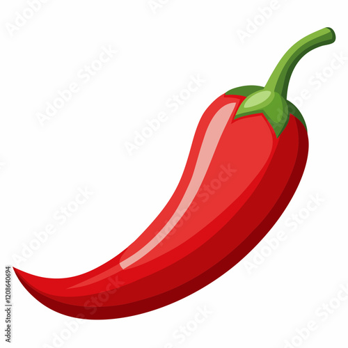 red chili pepper isolated on white