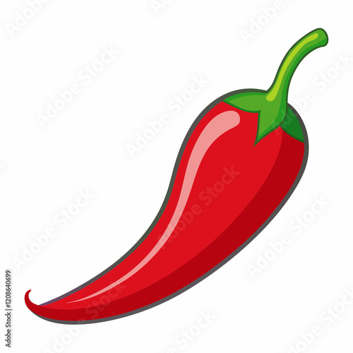 red chili pepper isolated on white