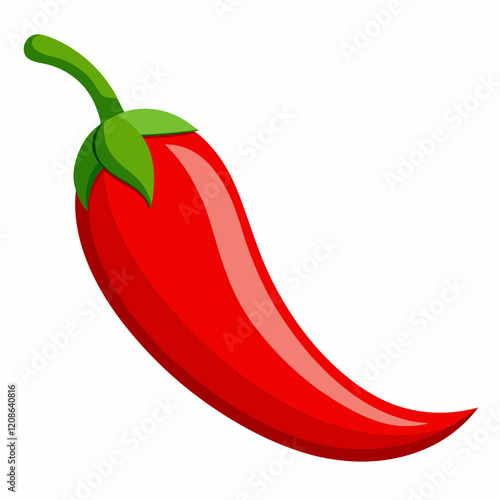 red chili pepper isolated on white