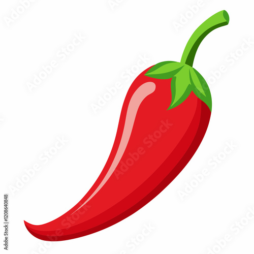 red chili pepper isolated on white