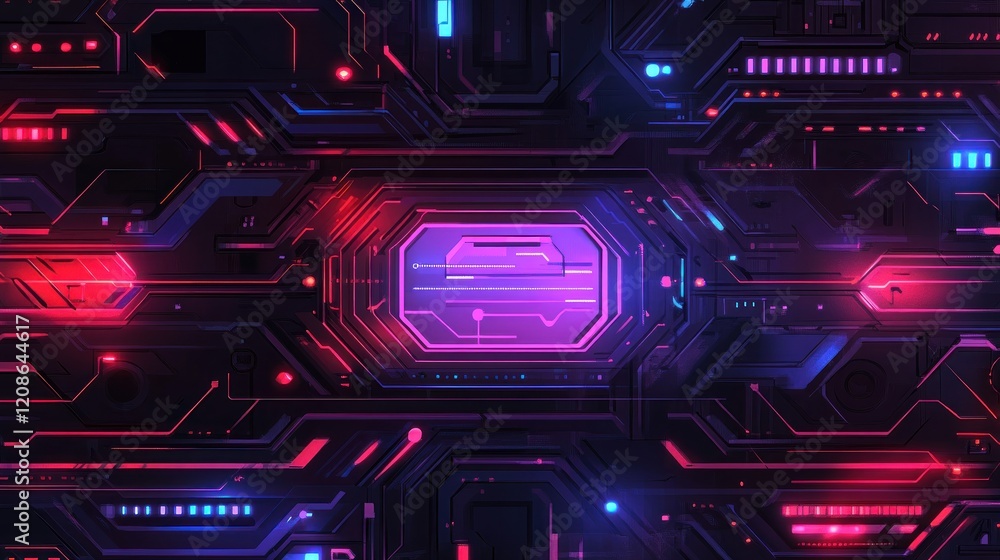 Abstract digital circuit design with vibrant colors. Abstract digital circuit design with vibrant colors.