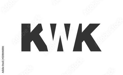 KWK logo design. Initial letter K W K bold font style for tech startups, consulting, corporate branding. Creative company name, headlines typography identity, trendy logotype.