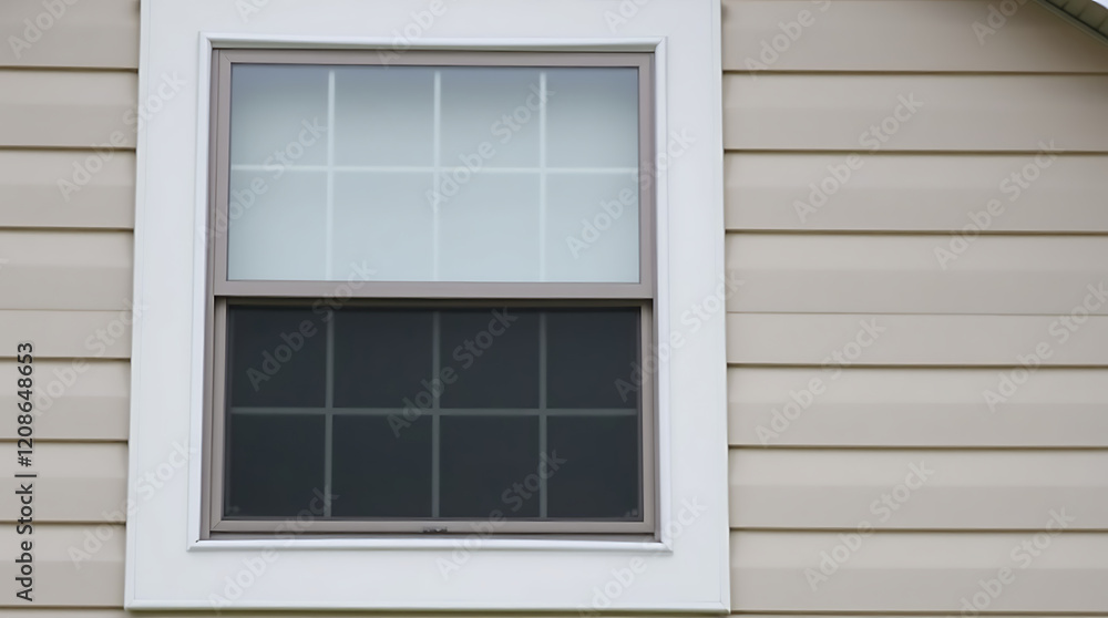 Fototapeta premium Contemporary House Window: Modern Architectural Design, Real Estate Photography